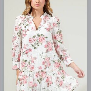 NWOT SUGARLIPS (small) Villa Garden Eyelet Mini Dress - MSRP $99 SOLD OUT DRESS